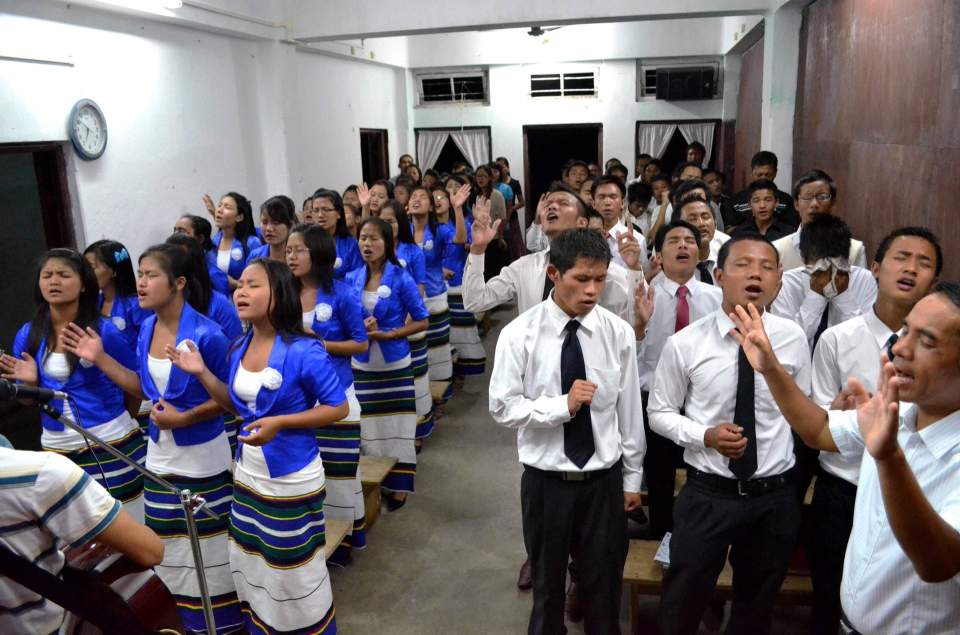 Worship time at Mizoram Bible College. These future evangelists participate in the same redemptive plan that brought the magi from the east to seek out Jesus.