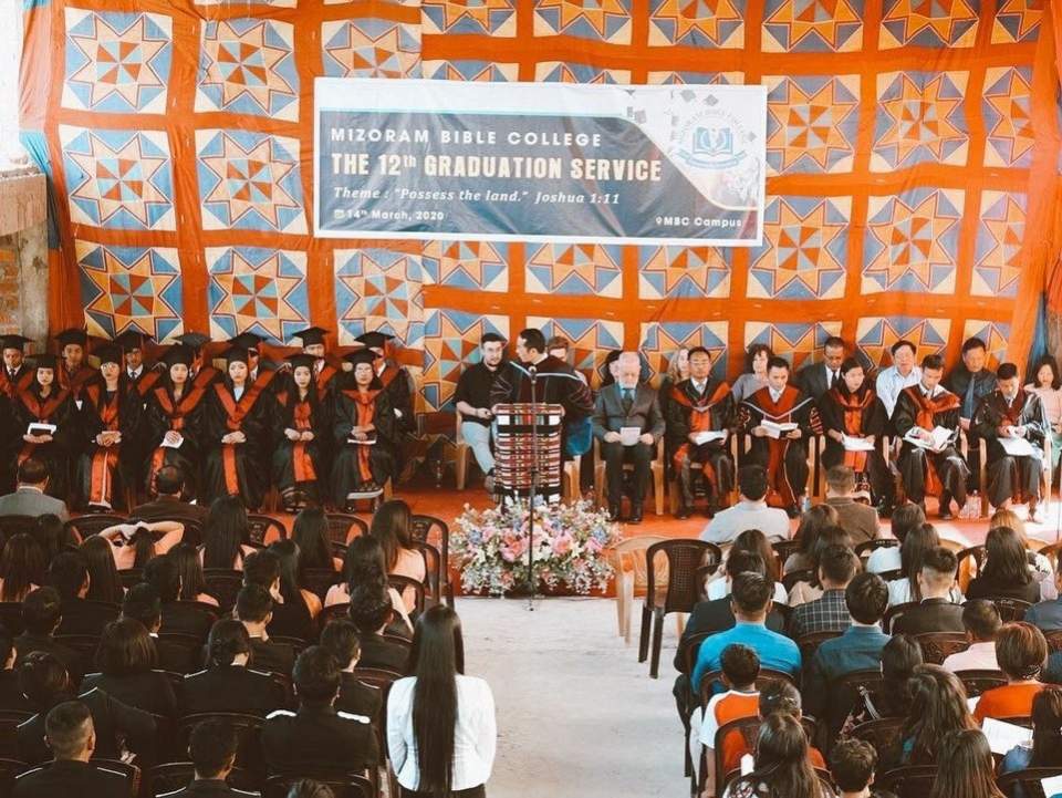 A recent graduation at Mizoram Bible College.