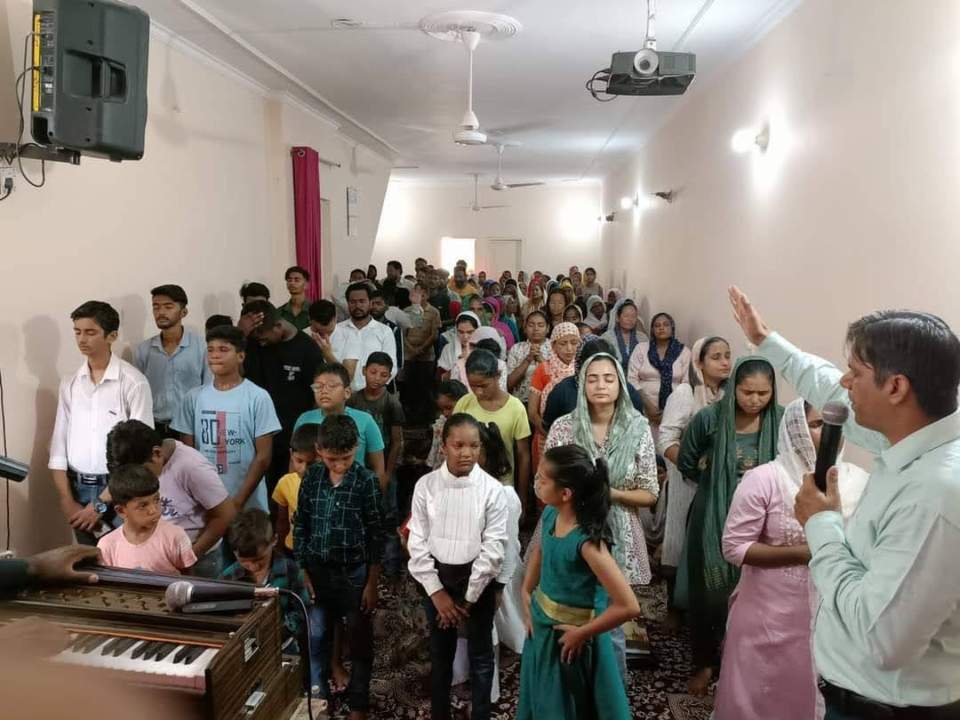 Pastor Samit Kumar has a passion for Jesus, and is sharing his passion for Him on many fronts. Here he is leading one of his two congregations in Punjab.